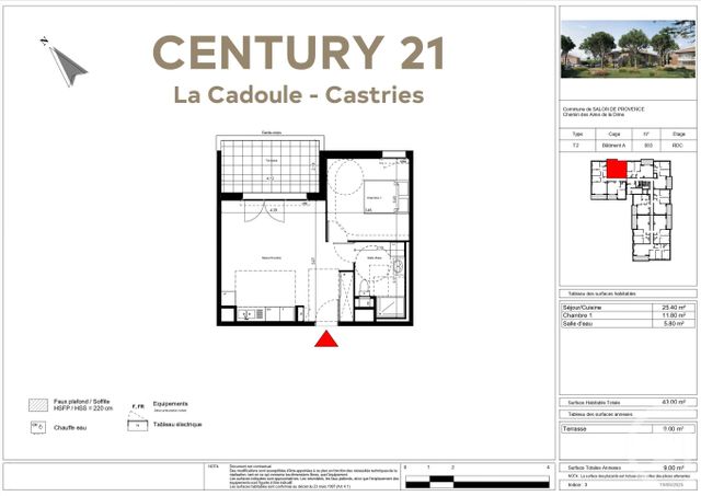 Appartement T2 &agrave; vendre - 2 pi&egrave;ces - 43 m2 - Salon De Provence - 13 - PROVENCE-ALPES-COTE-D-AZUR