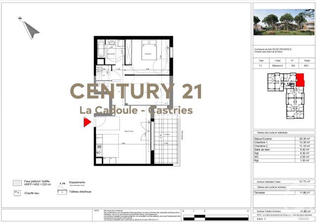 Appartement T3 &agrave; vendre - 3 pi&egrave;ces - 62,70 m2 - Salon De Provence - 13 - PROVENCE-ALPES-COTE-D-AZUR