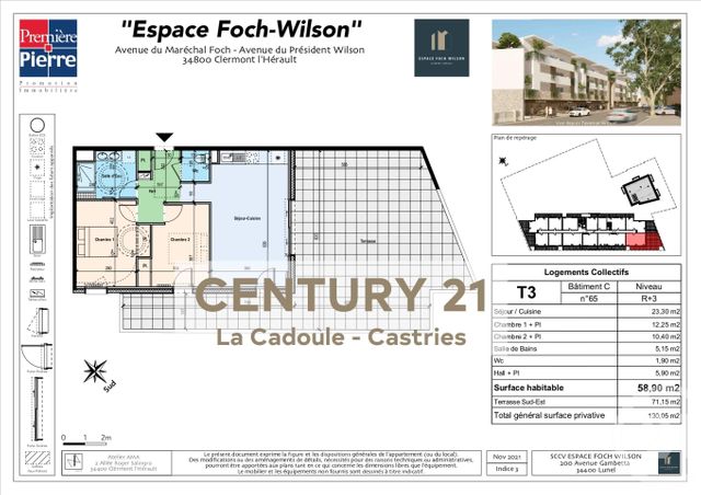 Appartement Local &agrave; vendre - 1 pi&egrave;ce - 100,40 m2 - Clermont L Herault - 34 - LANGUEDOC-ROUSSILLON