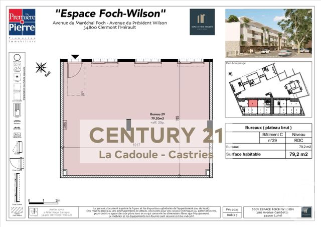Appartement Local &agrave; vendre - 1 pi&egrave;ce - 79,20 m2 - Clermont L Herault - 34 - LANGUEDOC-ROUSSILLON