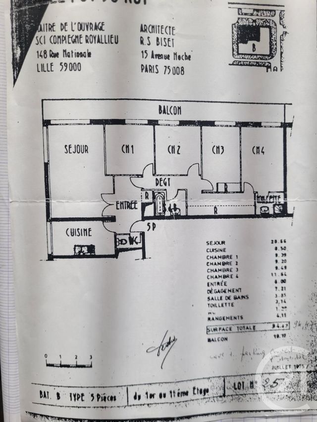 Appartement F5 &agrave; vendre - 5 pi&egrave;ces - 94 m2 - Compiegne - 60 - PICARDIE
