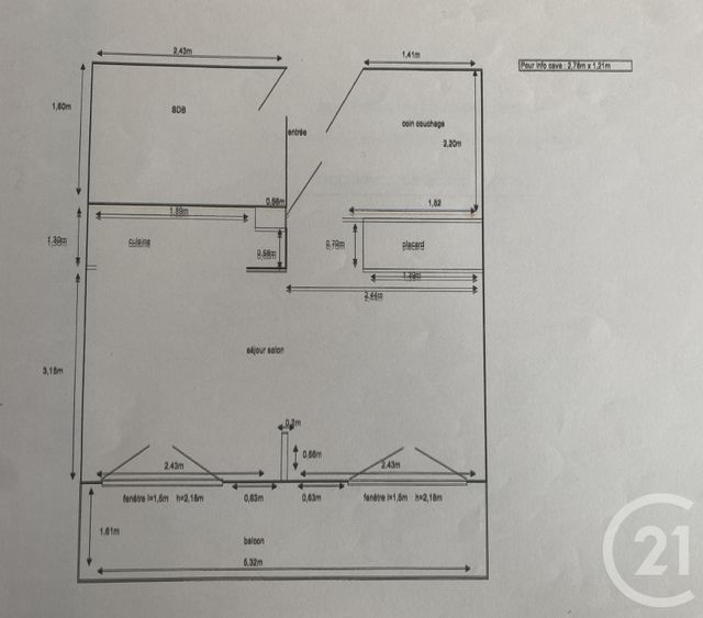 Appartement F1 &agrave; vendre - 1 pi&egrave;ce - 29,20 m2 - Six Fours Les Plages - 83 - PROVENCE-ALPES-COTE-D-AZUR