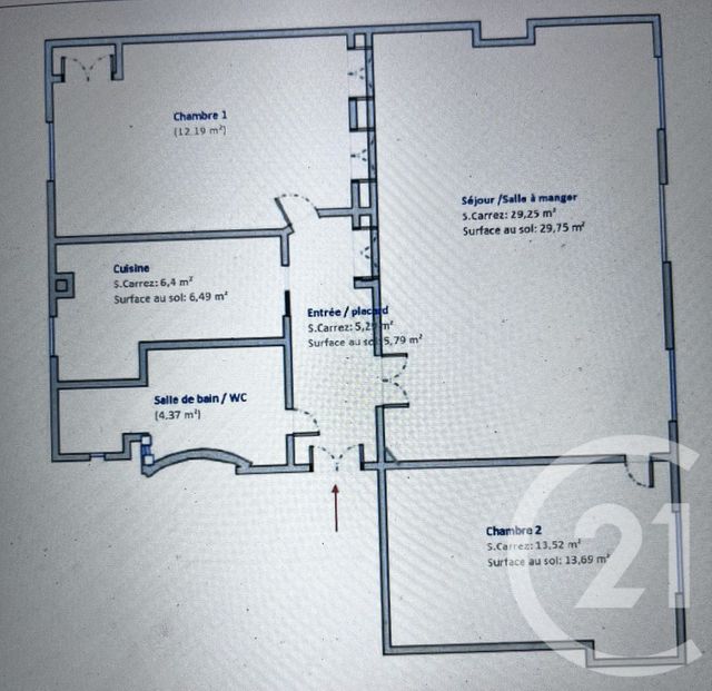 Appartement &agrave; vendre - 3 pi&egrave;ces - 71,02 m2 - Paris - 75007 - ILE-DE-FRANCE