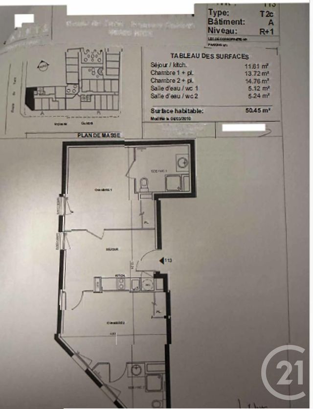 Appartement F3 &agrave; vendre - 3 pi&egrave;ces - 50,45 m2 - Nice - 06 - PROVENCE-ALPES-COTE-D-AZUR
