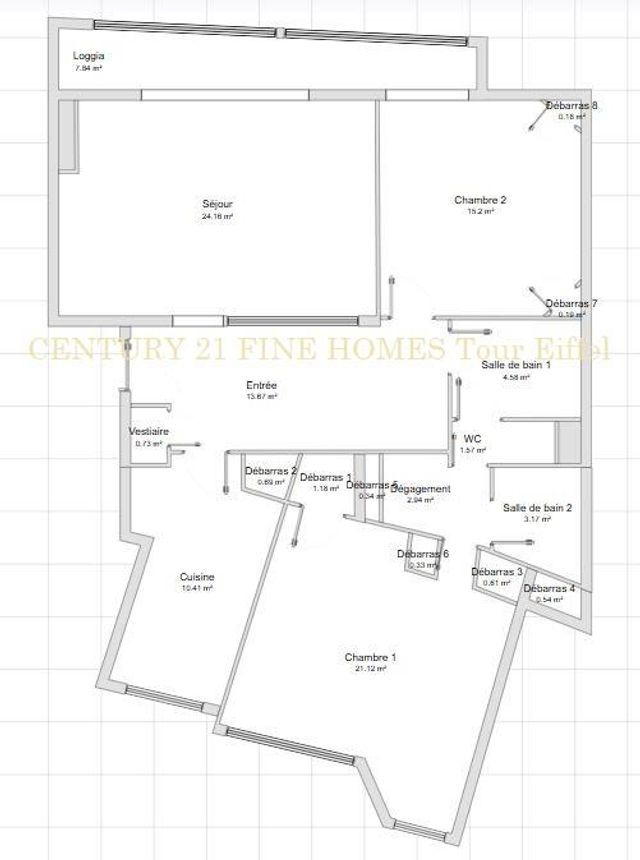 Appartement &agrave; vendre - 4 pi&egrave;ces - 100,36 m2 - Paris - 75007 - ILE-DE-FRANCE