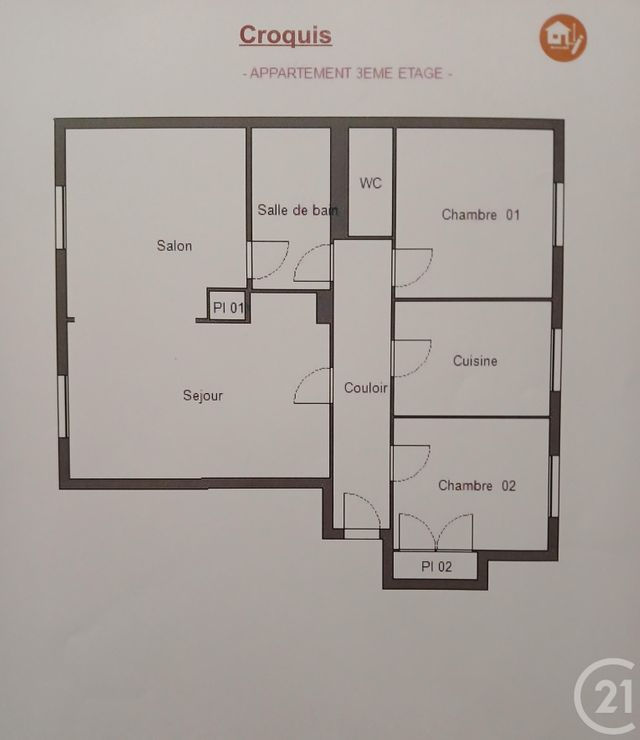 Appartement T4 &agrave; vendre - 4 pi&egrave;ces - 65,16 m2 - Rennes - 35 - BRETAGNE