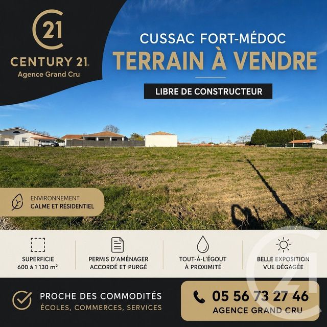 terrain - CUSSAC FORT MEDOC - 33