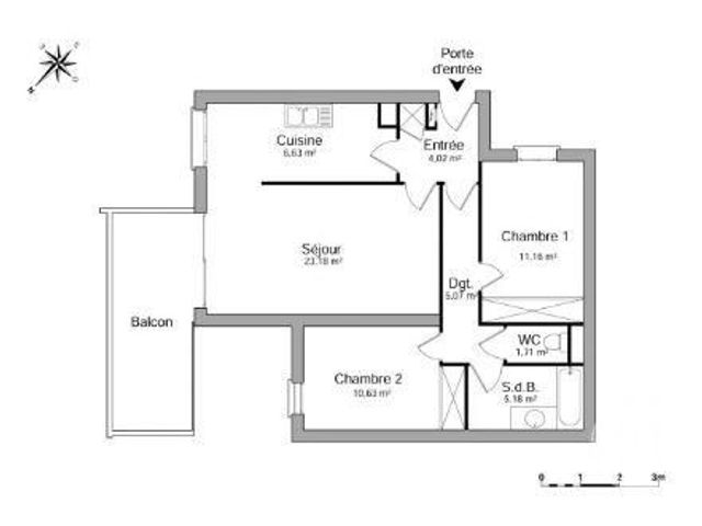 Appartement F3 &agrave; louer - 3 pi&egrave;ces - 67,61 m2 - Montpellier - 34 - LANGUEDOC-ROUSSILLON