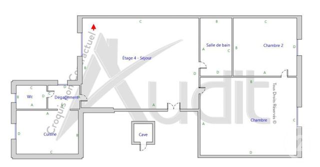 Appartement F3 &agrave; vendre - 3 pi&egrave;ces - 48 m2 - Paris - 75017 - ILE-DE-FRANCE