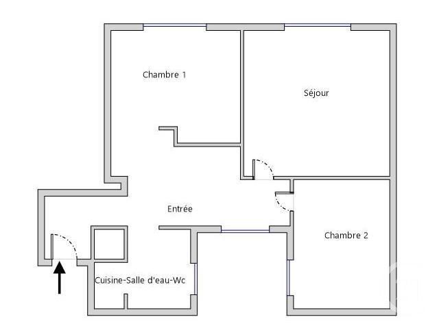 Appartement F3 à vendre - 3 pièces - 52,03 m2 - Paris - 75017 - ILE-DE-FRANCE