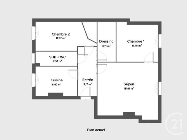 Appartement F3 &agrave; vendre - 3 pi&egrave;ces - 52 m2 - Paris - 75017 - ILE-DE-FRANCE