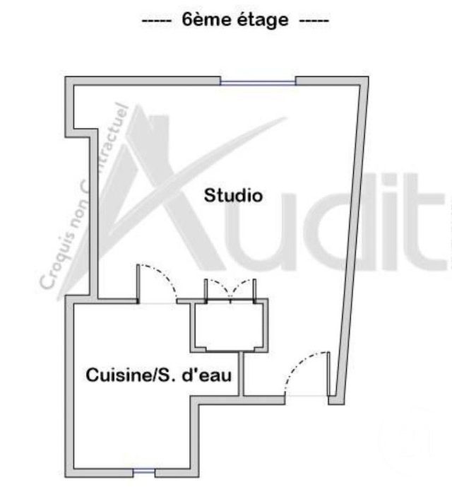 Appartement Chambre &agrave; vendre - 1 pi&egrave;ce - 14,53 m2 - Paris - 75017 - ILE-DE-FRANCE