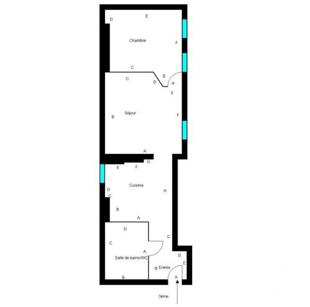 Appartement F2 &agrave; vendre - 2 pi&egrave;ces - 38,13 m2 - Paris - 75018 - ILE-DE-FRANCE