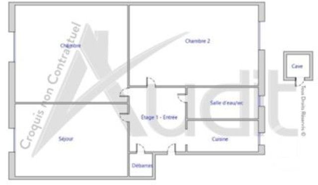 Appartement F3 &agrave; vendre - 3 pi&egrave;ces - 45,63 m2 - Paris - 75017 - ILE-DE-FRANCE