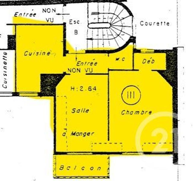 Appartement T2 à vendre - 2 pièces - 28,04 m2 - Paris - 75017 - ILE-DE-FRANCE