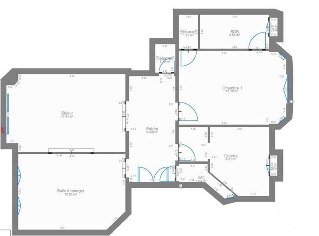 Appartement T3 &agrave; vendre - 3 pi&egrave;ces - 75,25 m2 - Paris - 75017 - ILE-DE-FRANCE