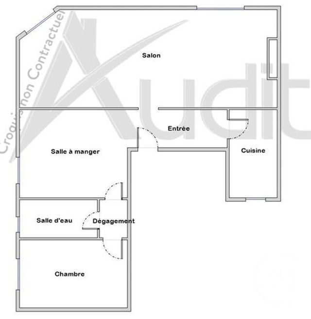 Appartement F3 &agrave; vendre - 3 pi&egrave;ces - 56,31 m2 - Paris - 75017 - ILE-DE-FRANCE