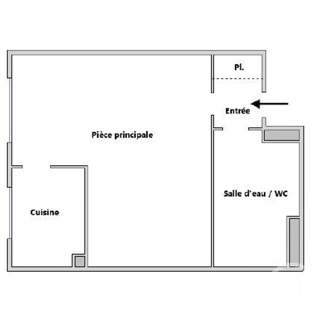 Appartement Studio &agrave; vendre - 1 pi&egrave;ce - 21,15 m2 - Paris - 75018 - ILE-DE-FRANCE