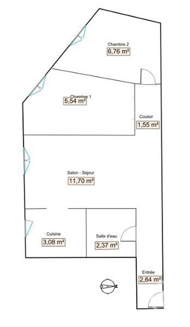 Appartement F2 &agrave; vendre - 2 pi&egrave;ces - 35 m2 - Paris - 75018 - ILE-DE-FRANCE