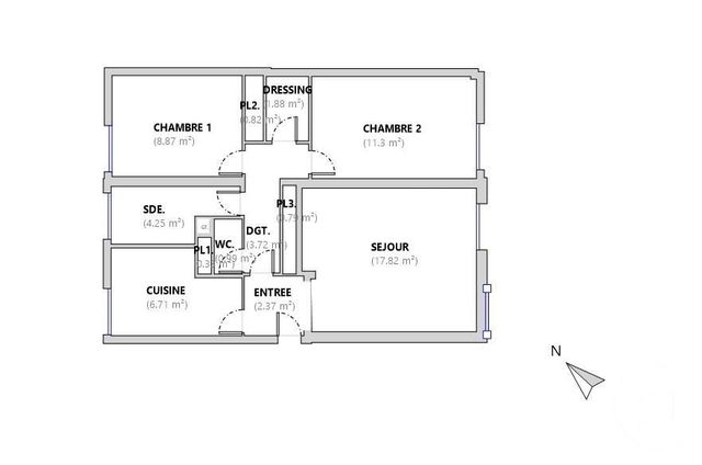 Appartement T3 &agrave; vendre - 3 pi&egrave;ces - 59,85 m2 - Marseille - 13008 - PROVENCE-ALPES-COTE-D-AZUR