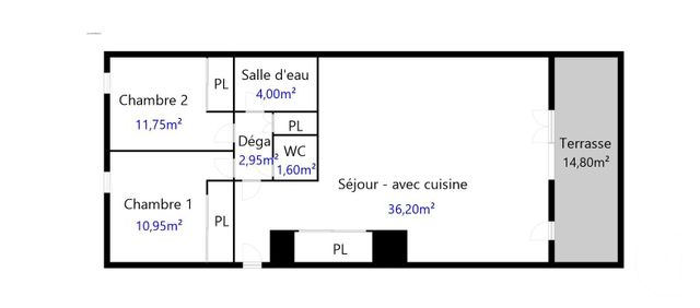 Appartement T3 à vendre - 3 pièces - 67,45 m2 - Marseille - 13009 - PROVENCE-ALPES-COTE-D-AZUR
