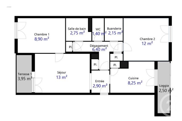 Appartement T3 &agrave; vendre - 3 pi&egrave;ces - 57,75 m2 - Marseille - 13008 - PROVENCE-ALPES-COTE-D-AZUR