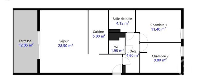 Appartement T3 &agrave; vendre - 3 pi&egrave;ces - 66,20 m2 - Marseille - 13008 - PROVENCE-ALPES-COTE-D-AZUR