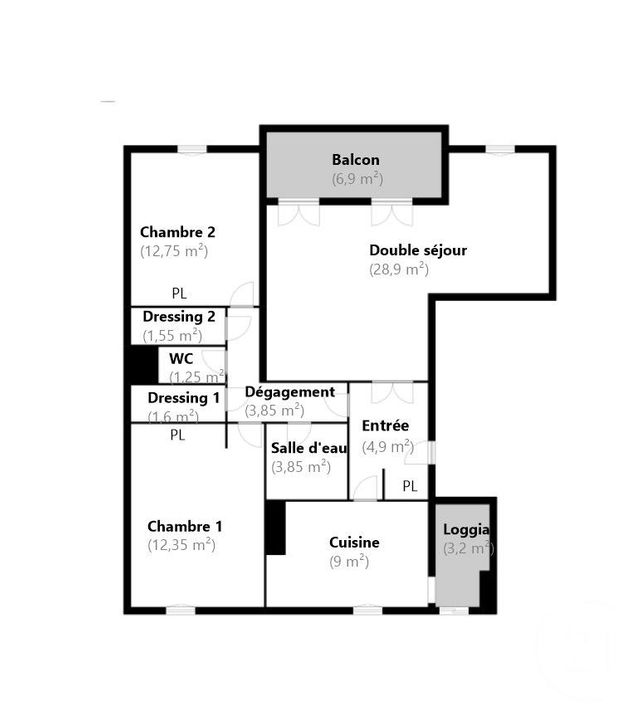 Appartement T3 &agrave; vendre - 4 pi&egrave;ces - 80 m2 - Marseille - 13008 - PROVENCE-ALPES-COTE-D-AZUR