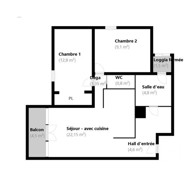 Appartement T3 &agrave; vendre - 3 pi&egrave;ces - 55,60 m2 - Marseille - 13008 - PROVENCE-ALPES-COTE-D-AZUR