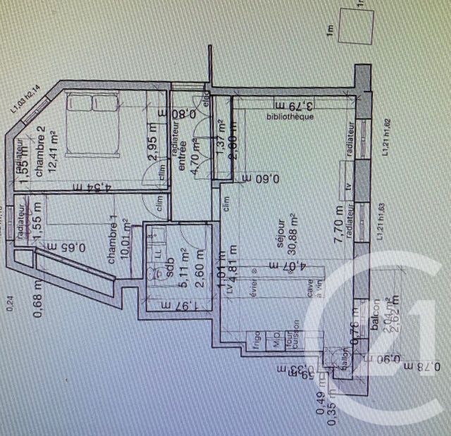 Appartement F3 &agrave; vendre - 3 pi&egrave;ces - 67 m2 - Paris - 75008 - ILE-DE-FRANCE