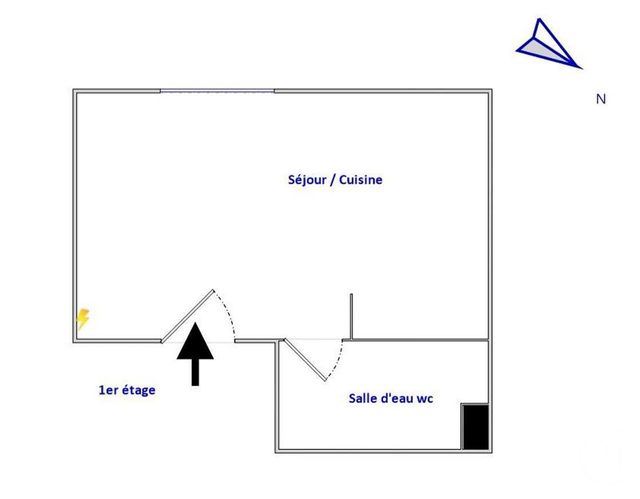 Appartement F1 &agrave; vendre - 1 pi&egrave;ce - 24,60 m2 - Paris - 75011 - ILE-DE-FRANCE