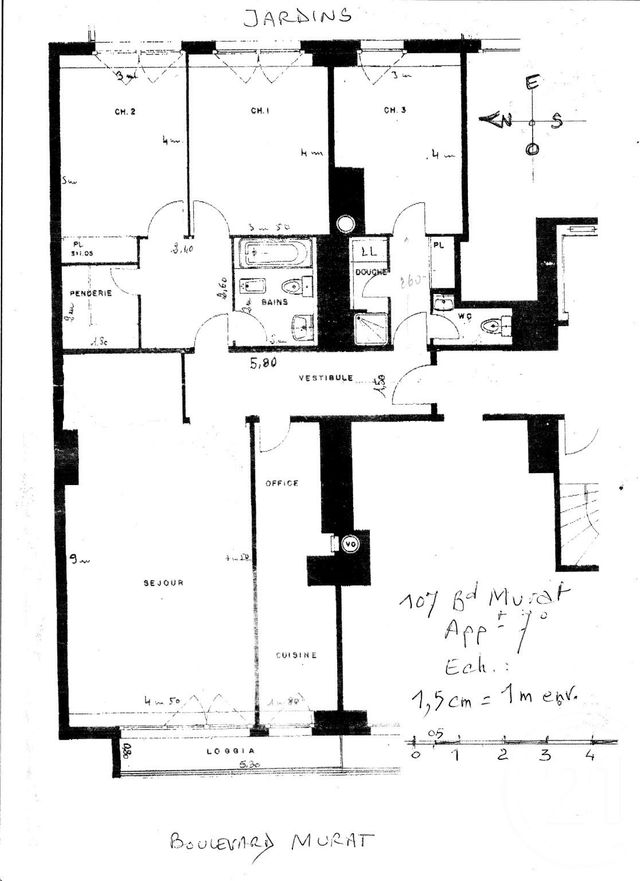 Appartement F4 &agrave; louer - 4 pi&egrave;ces - 117,10 m2 - Paris - 75016 - ILE-DE-FRANCE