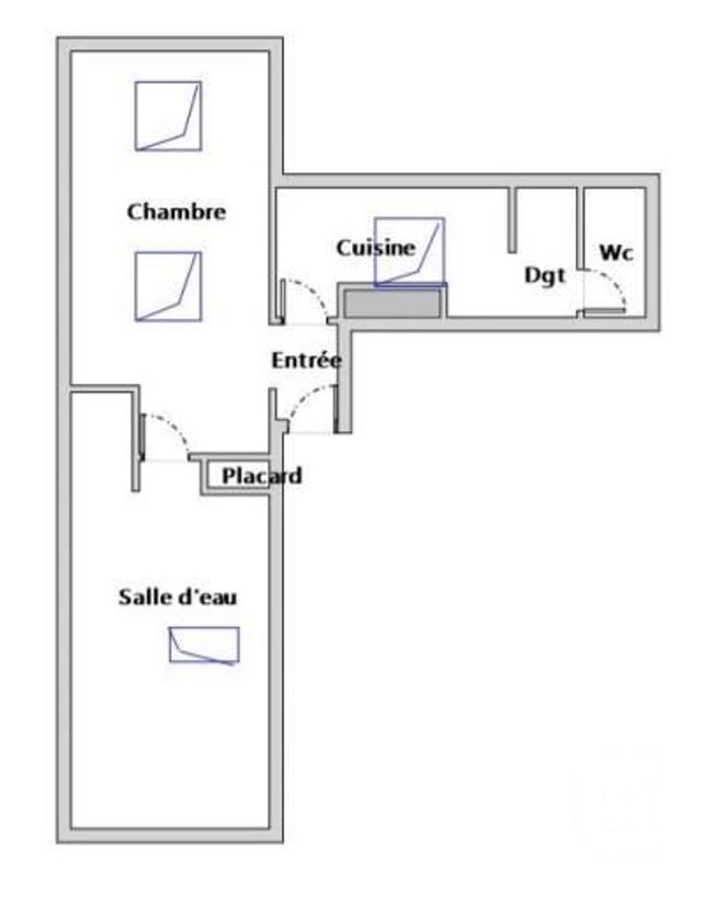 Appartement T1 à vendre - 1 pièce - 25,03 m2 - Nancy - 54 - LORRAINE