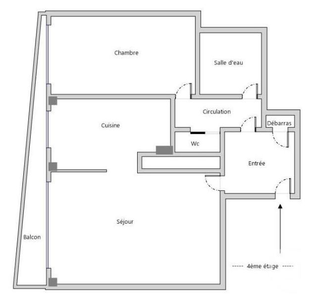 Appartement F2 &agrave; vendre - 2 pi&egrave;ces - 50,28 m2 - Paris - 75020 - ILE-DE-FRANCE