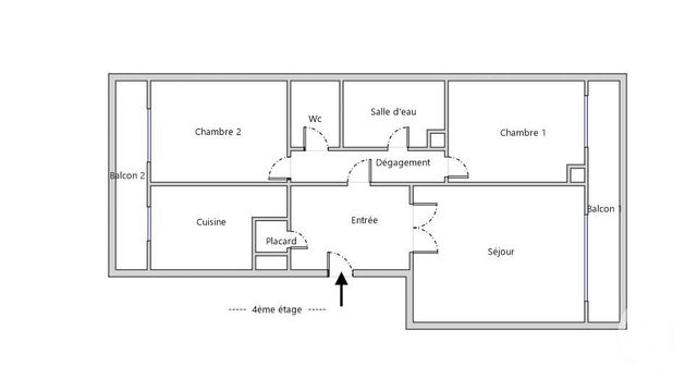 Appartement F3 &agrave; vendre - 3 pi&egrave;ces - 64,05 m2 - Paris - 75012 - ILE-DE-FRANCE