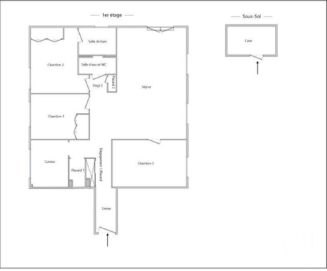Appartement F3 &agrave; vendre - 4 pi&egrave;ces - 100 m2 - Paris - 75018 - ILE-DE-FRANCE
