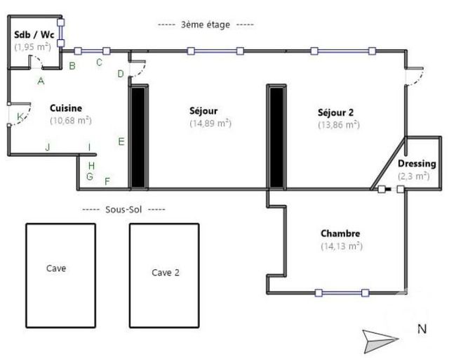 Appartement T4 &agrave; vendre - 3 pi&egrave;ces - 58 m2 - Paris - 75010 - ILE-DE-FRANCE