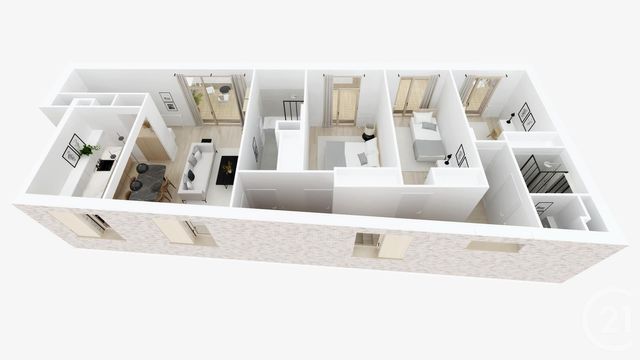 Appartement T4 &agrave; louer - 4 pi&egrave;ces - 91,23 m2 - Pantin - 93 - ILE-DE-FRANCE