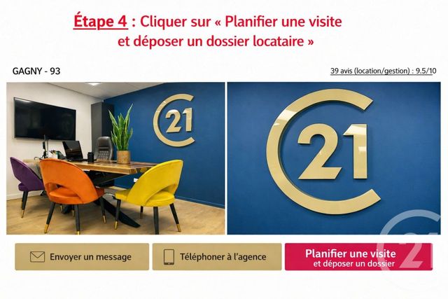 Appartement F2 &agrave; louer - 2 pi&egrave;ces - 45,70 m2 - Gagny - 93 - ILE-DE-FRANCE