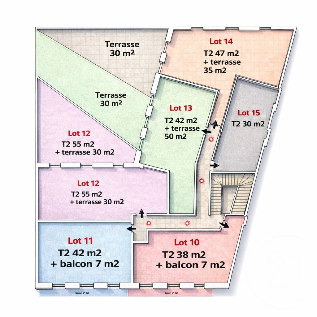 Appartement T1 à vendre - 1 pièce - 55 m2 - Trets - 13 - PROVENCE-ALPES-COTE-D-AZUR — 6