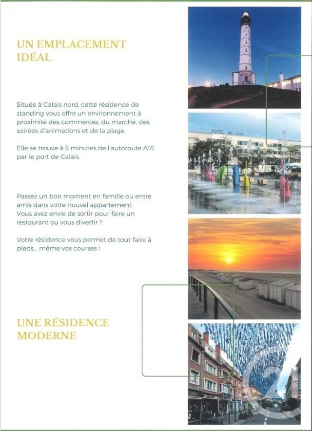Appartement T2 à vendre - 2 pièces - 50 m2 - Calais - 62 - NORD-PAS-DE-CALAIS