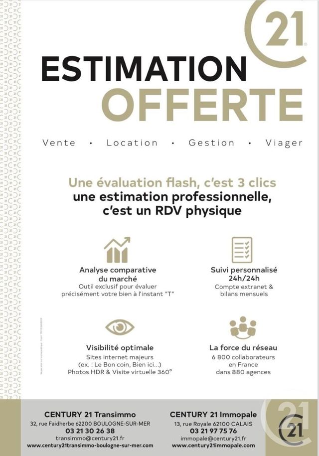 Appartement &agrave; louer - 5 pi&egrave;ces - 77,91 m2 - Caffiers - 62 - NORD-PAS-DE-CALAIS