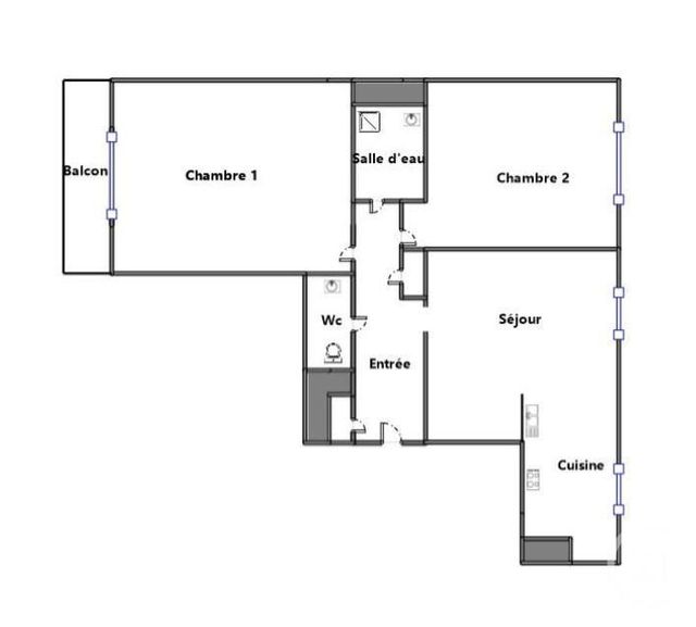 Appartement F3 à vendre - 3 pièces - 70 m2 - Neuilly Sur Seine - 92 - ILE-DE-FRANCE