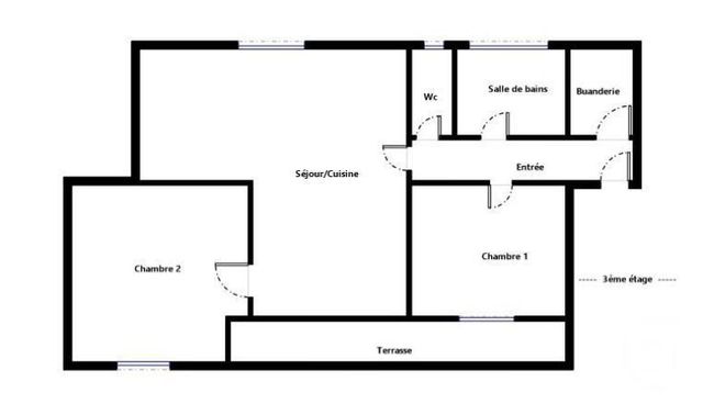 Appartement F3 &agrave; vendre - 3 pi&egrave;ces - 56 m2 - Neuilly Sur Seine - 92 - ILE-DE-FRANCE