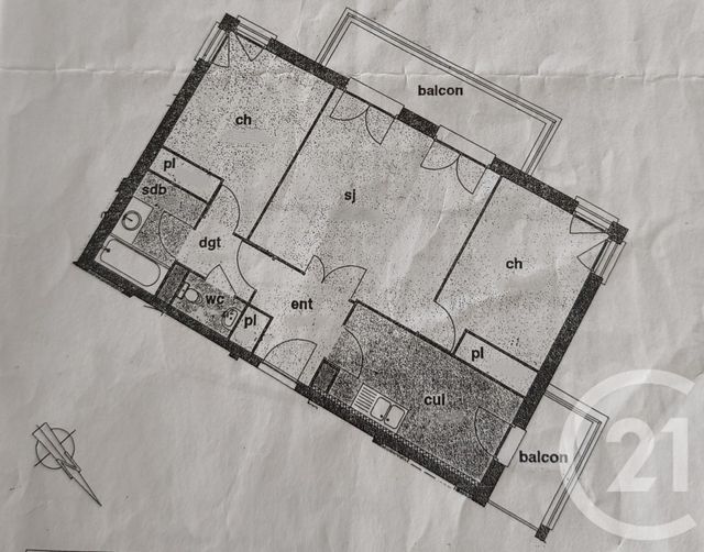 Appartement F3 &agrave; vendre - 3 pi&egrave;ces - 65,42 m2 - Sevran - 93 - ILE-DE-FRANCE