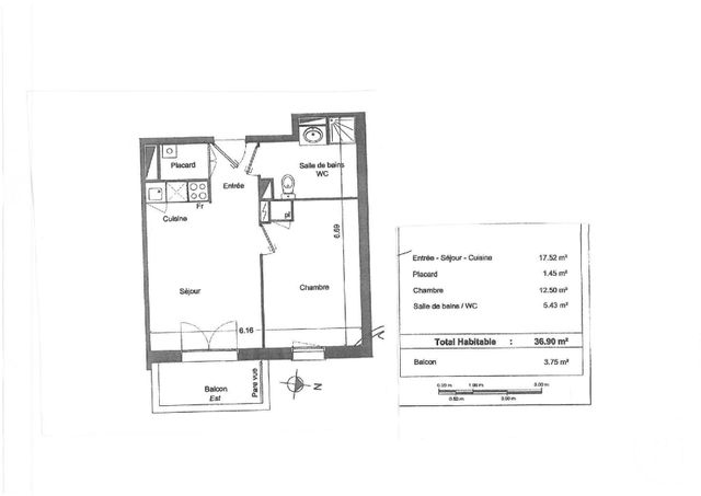 Appartement T2 &agrave; louer - 2 pi&egrave;ces - 36,46 m2 - Merignac - 33 - AQUITAINE