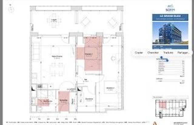 Appartement F3 &agrave; vendre - 3 pi&egrave;ces - 78,80 m2 - Dunkerque - 59 - NORD-PAS-DE-CALAIS