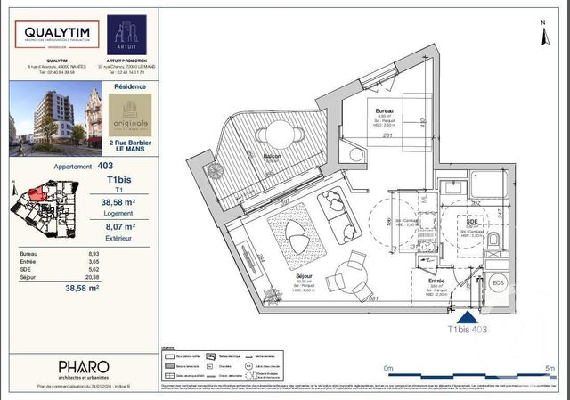 Appartement F1 à vendre - 1 pièce - 30,26 m2 - Le Mans - 72 - PAYS-DE-LOIRE