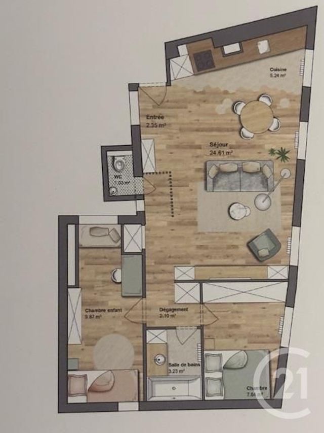 Appartement F3 &agrave; vendre - 3 pi&egrave;ces - 56,10 m2 - Paris - 75011 - ILE-DE-FRANCE