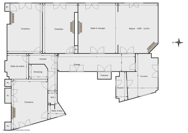 Appartement F5 &agrave; vendre - 5 pi&egrave;ces - 119,49 m2 - Paris - 75011 - ILE-DE-FRANCE
